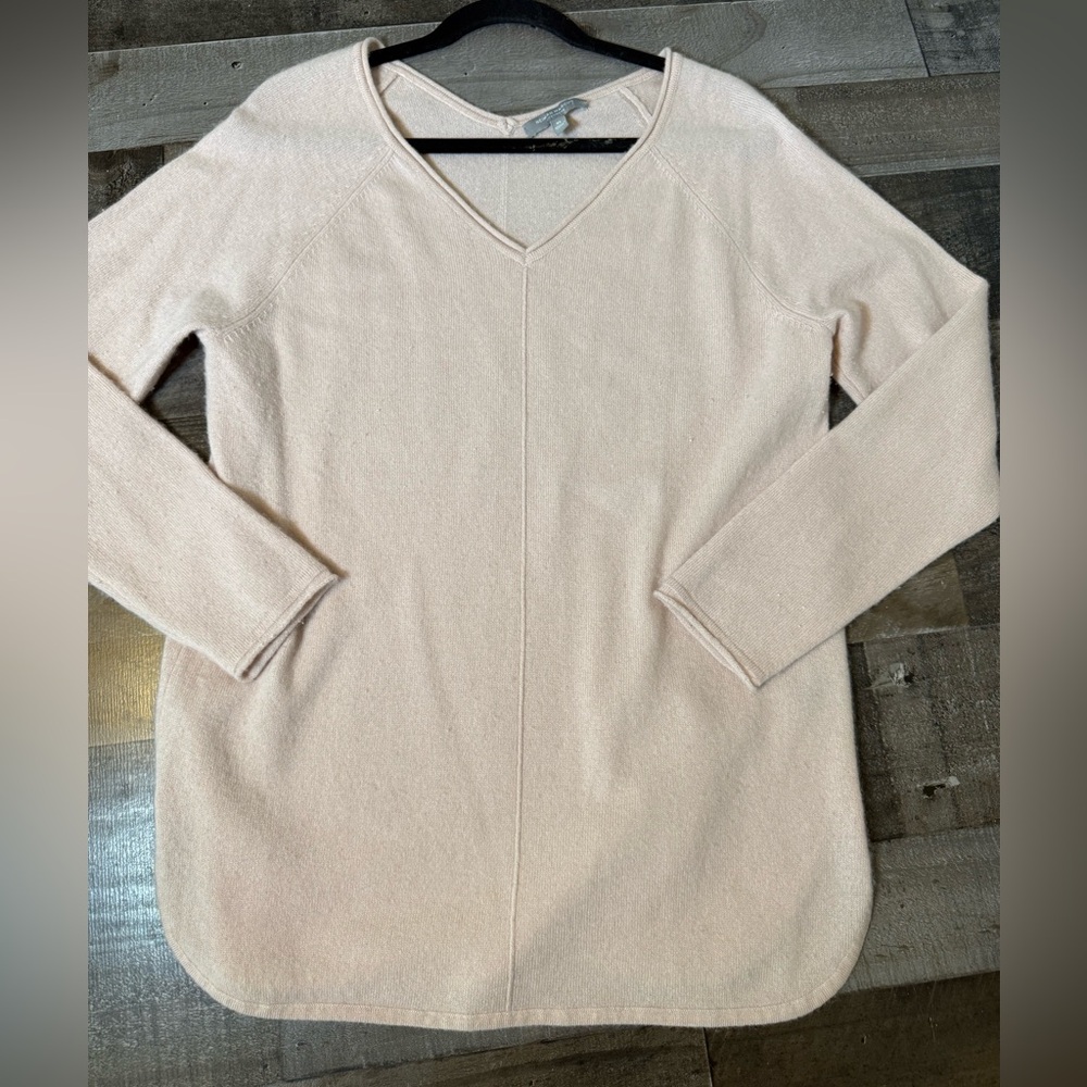 Neiman Marcus Cashmere Sweater XL Soft Pink Minimalist Quiet Luxury Classic